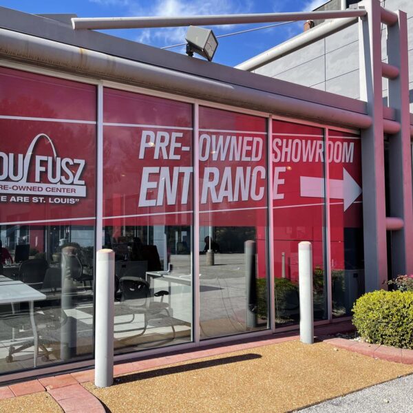 Lou Fusz Pre-owned - Commercial Window Graphic Installation in St. Louis