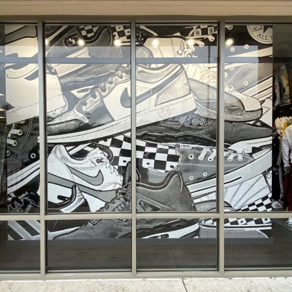 Shoe Store - Local St. Louis Commercial Window Graphic Installation