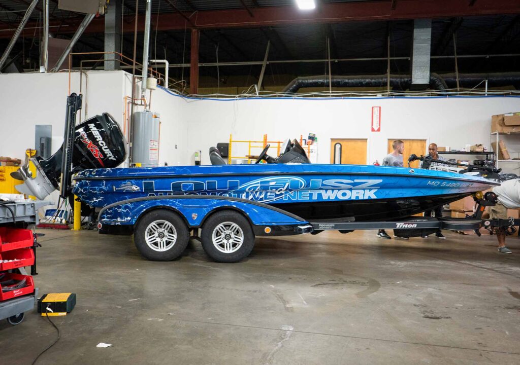 Lou Fusz Automotive Network boat wraps in St. Louis