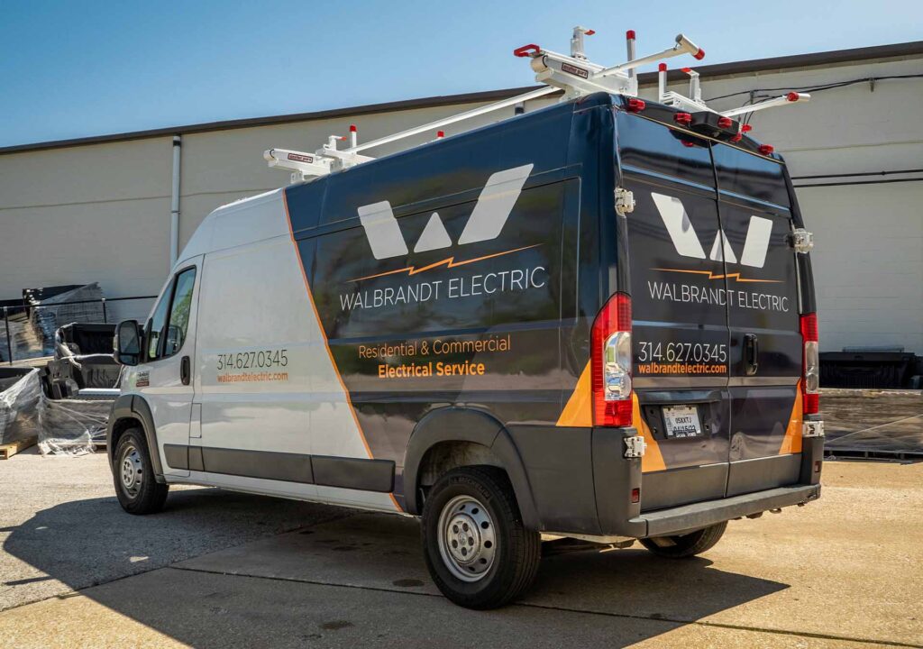 Wallbrandt Electric Partial Wrap Van in St. Louis